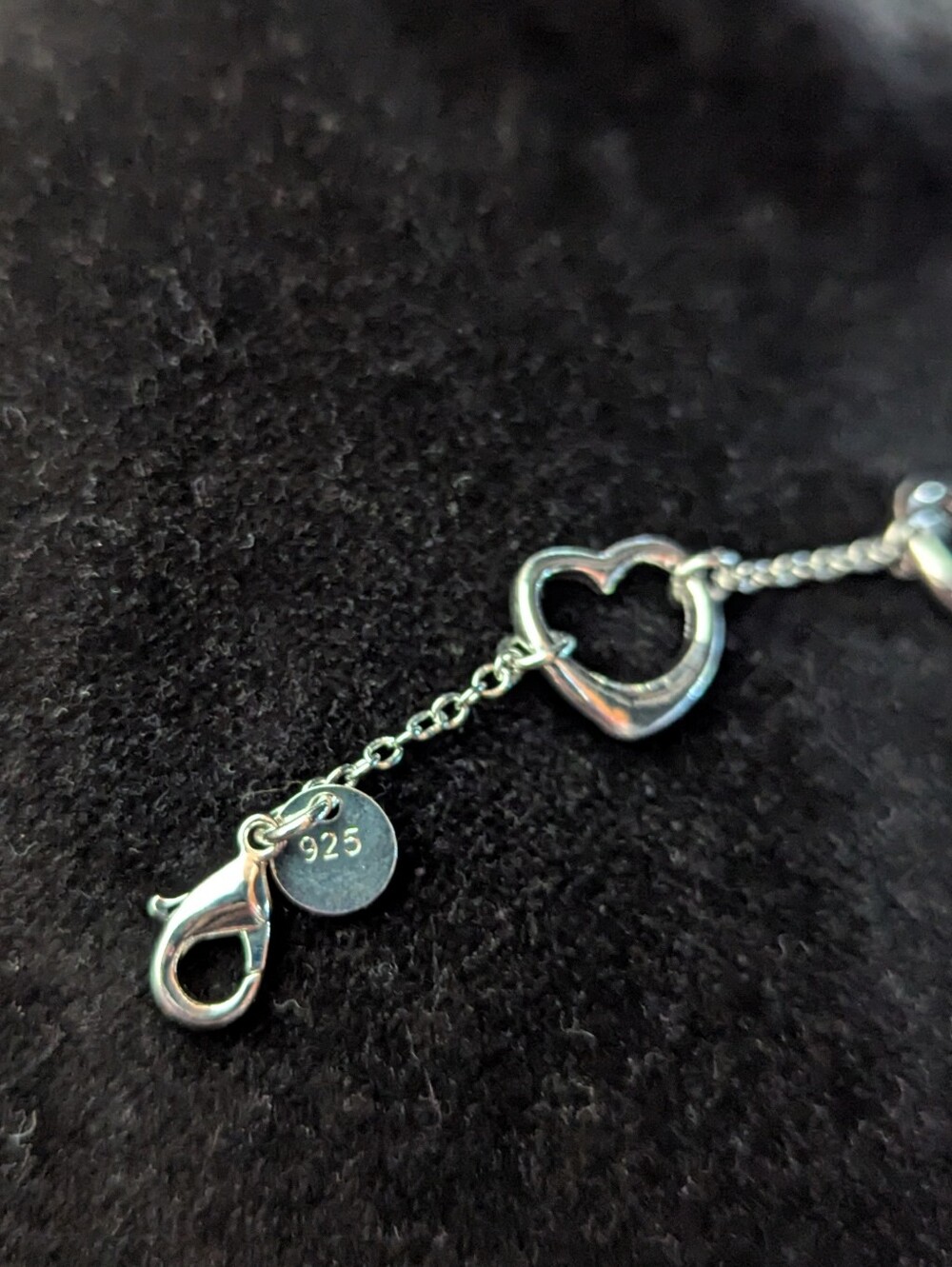 Sterling Silver 925 Heart Link Bracelet Jewelry - Picture 7 of 7